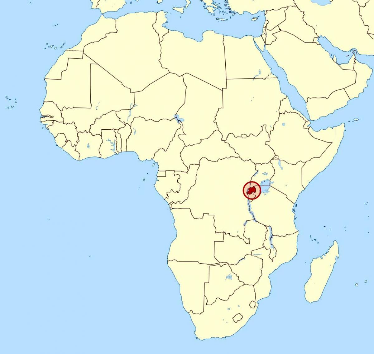 르완다의 지도아프리카